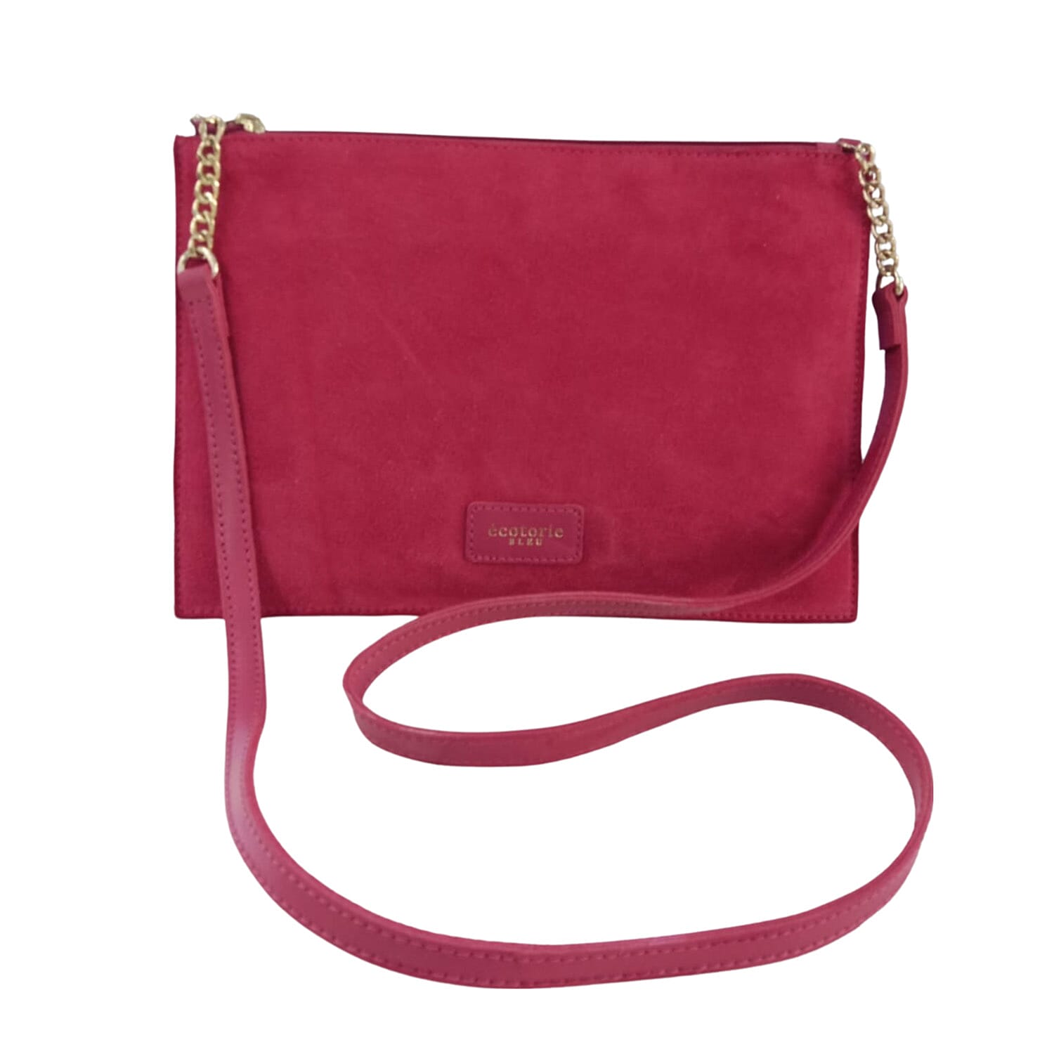 Closeout - Ecotorie Genuine Leather Crossbody Bag (Size 30x5x21 cm) - Fuschia