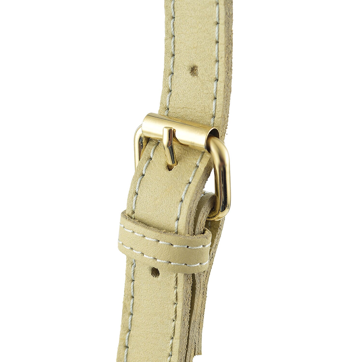 Leather Crossbody Bag - Beige