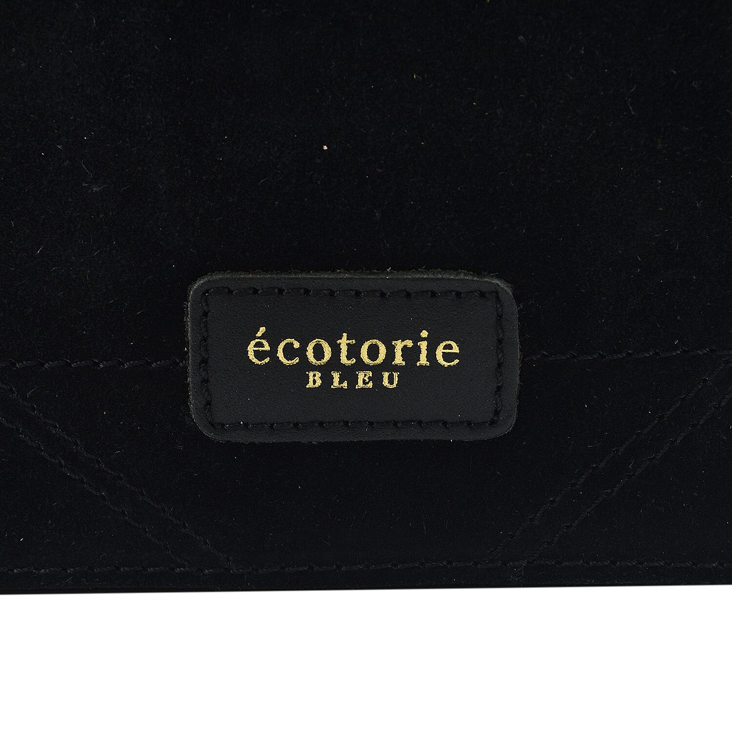 Closeout - Ecotorie Genuine Leather Leopard Printed Crossbody Bag With Shoulder Strap - Black