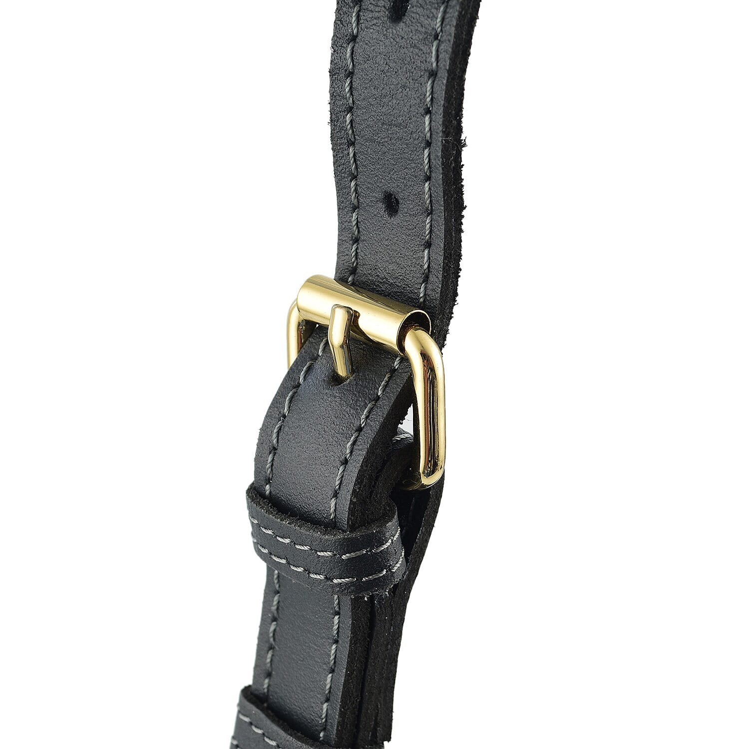 Closeout - Ecotorie Genuine Leather Leopard Printed Crossbody Bag With Shoulder Strap - Navy