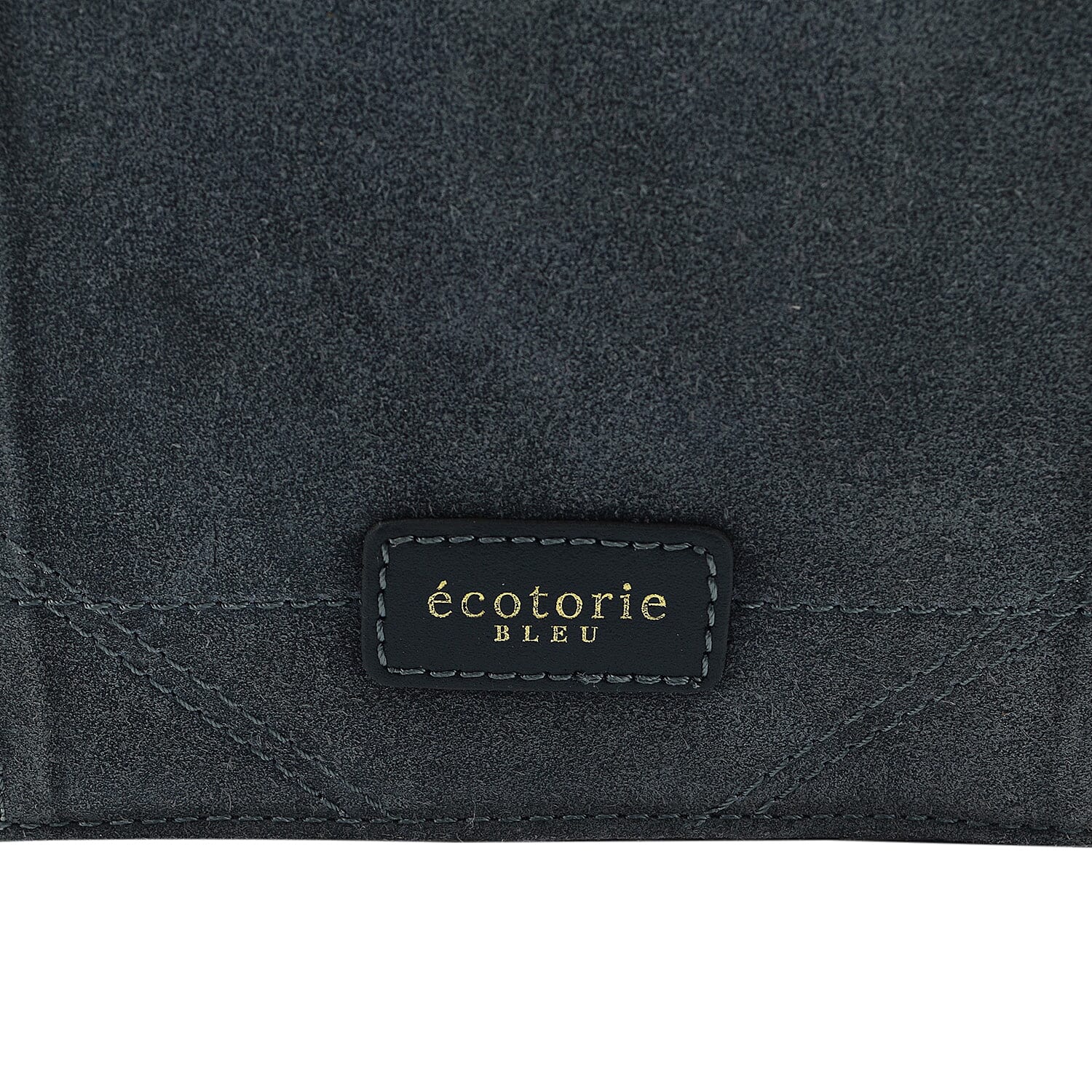 Closeout - Ecotorie Genuine Leather Leopard Printed Crossbody Bag With Shoulder Strap - Navy