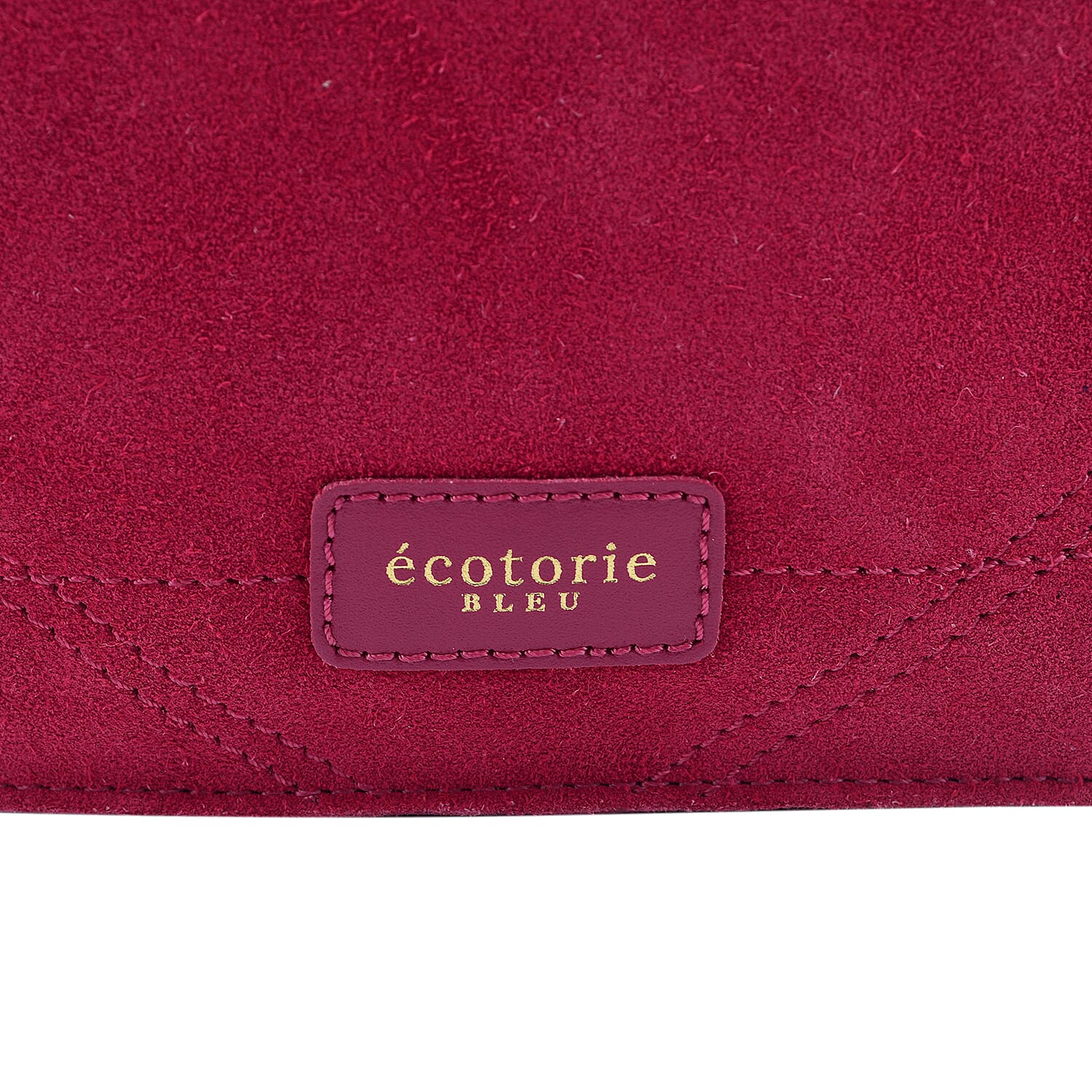 Closeout - Ecotorie Genuine Leather Leopard Printed Crossbody Bag With Shoulder Strap - Fuschia