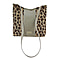 Ecotorie Genuine Leather Leopard Printed Crossbody Bag With Shoulder Strap - Black