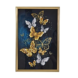 Butterfly Crystal Wall Painting With PS Frame