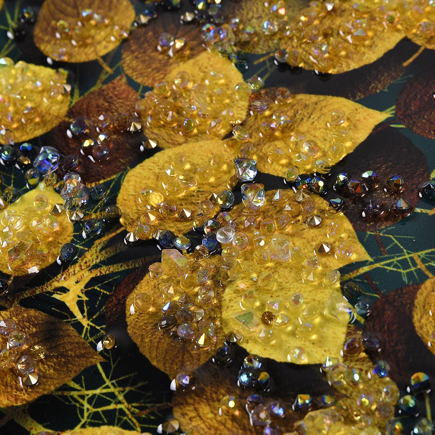 Tree Crystal Wall Painting With PS Frame (Size 60x40cm)