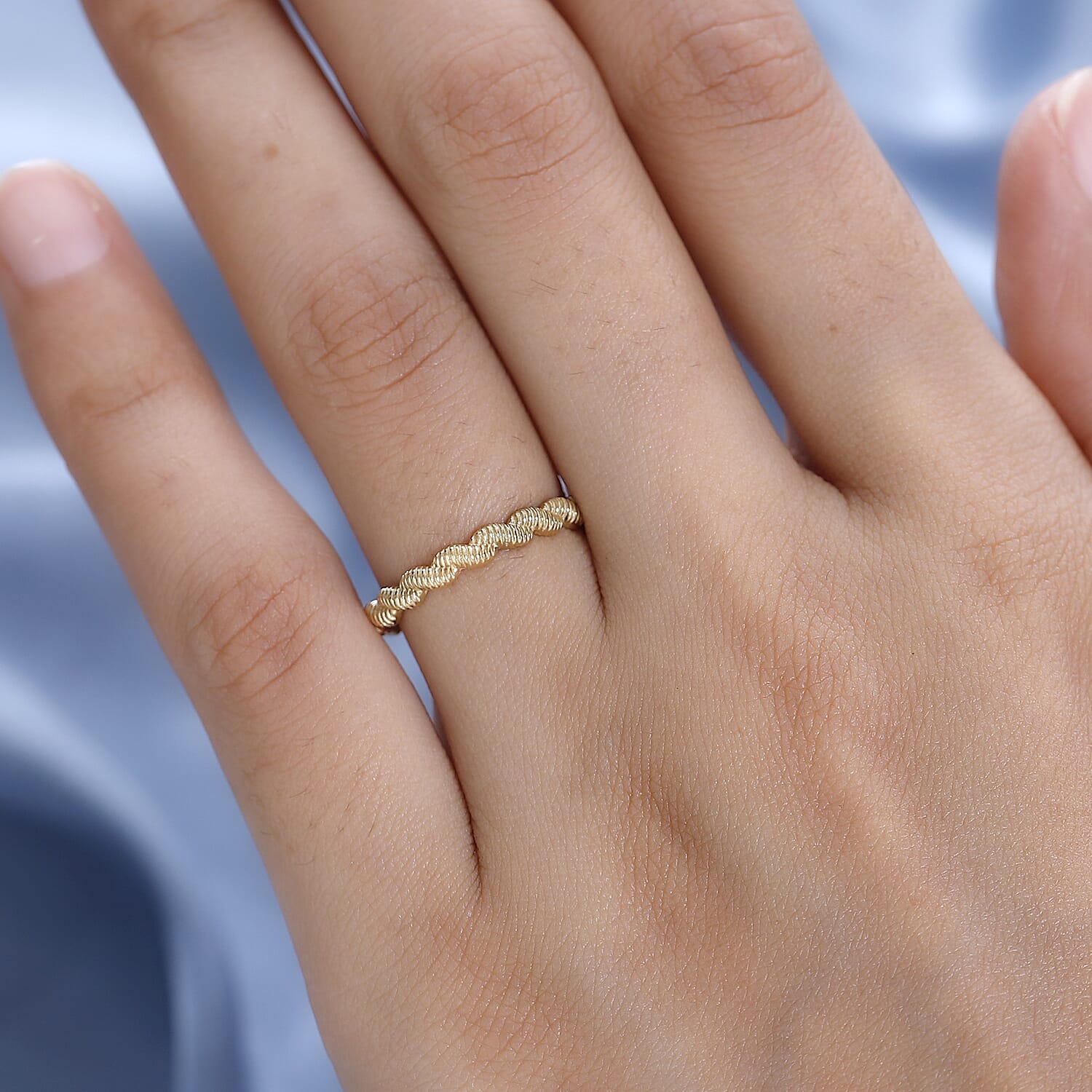 Twisted Ring in 18K Yellow Gold Vermeil Plated