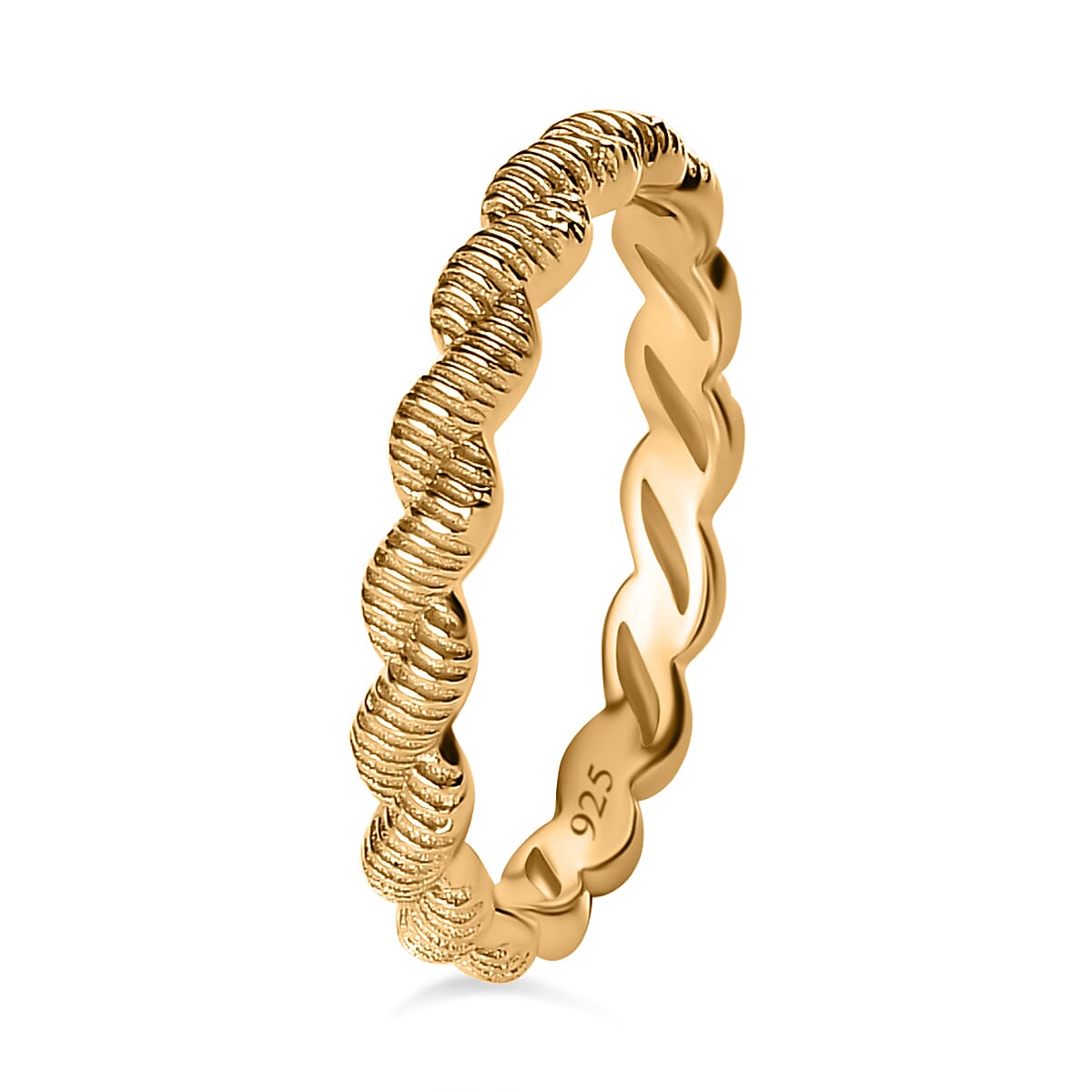Twisted Ring in 18K Yellow Gold Vermeil Plated
