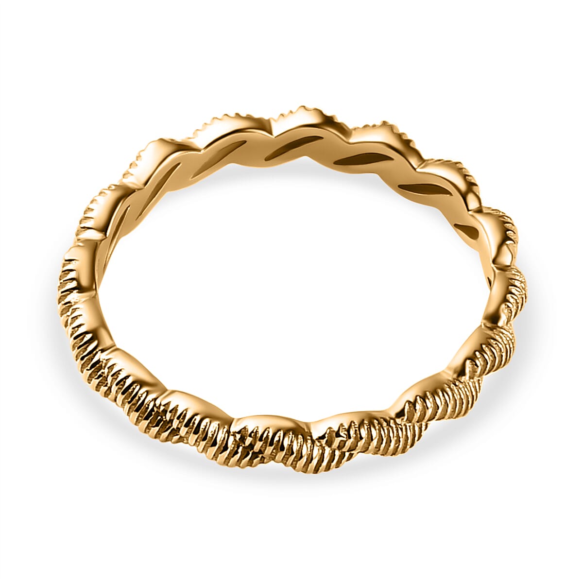 Twisted Ring in 18K Yellow Gold Vermeil Plated