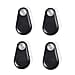 Set of 4 - Portable Bluetooth Wireless Key Item Finder (1 LITecoin Battery CR2032) - Black