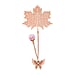 Vintage Metal Feather Bookmark with Realistic 3D Metal Butterfly and Eternal Flower Glass Ball Pendant - Silver