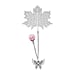 Vintage Metal Feather Bookmark with Realistic 3D Metal Butterfly and Eternal Flower Glass Ball Pendant - Silver