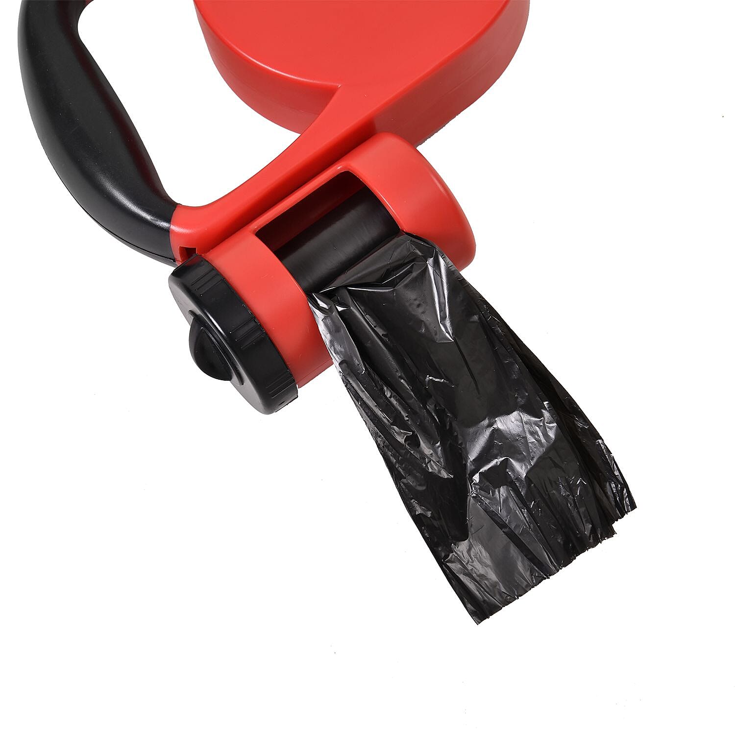 Retractable 15FT Lead Leash for Pets with Waste bag Holder and  LED Lights (Powered by 3xAAA Battery Not Inc.) - Red