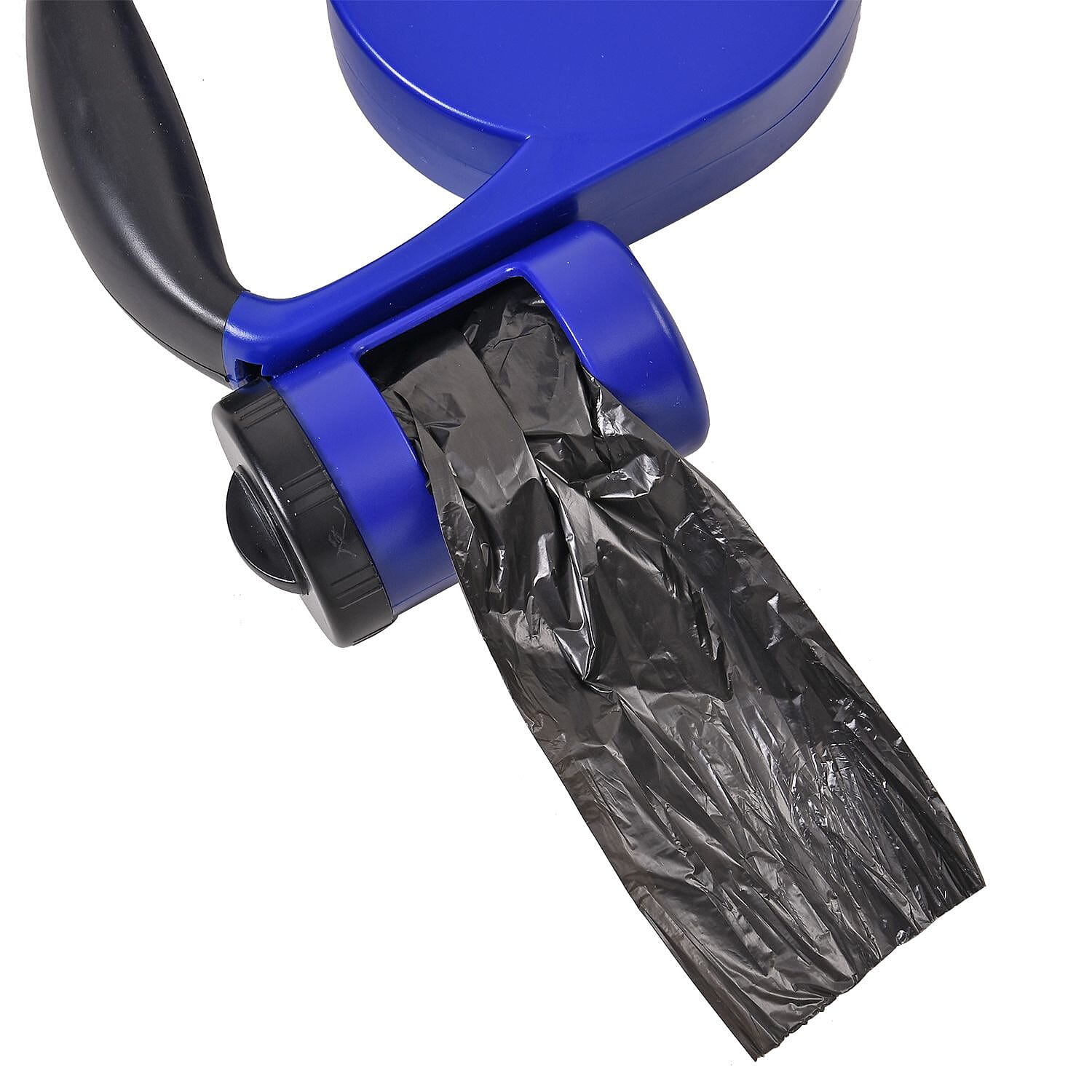 Retractable 15FT Lead for Pets with Waste bag Holder and  LED Lights (Powered by 3xAAA Battery Not Inc.) - Blue