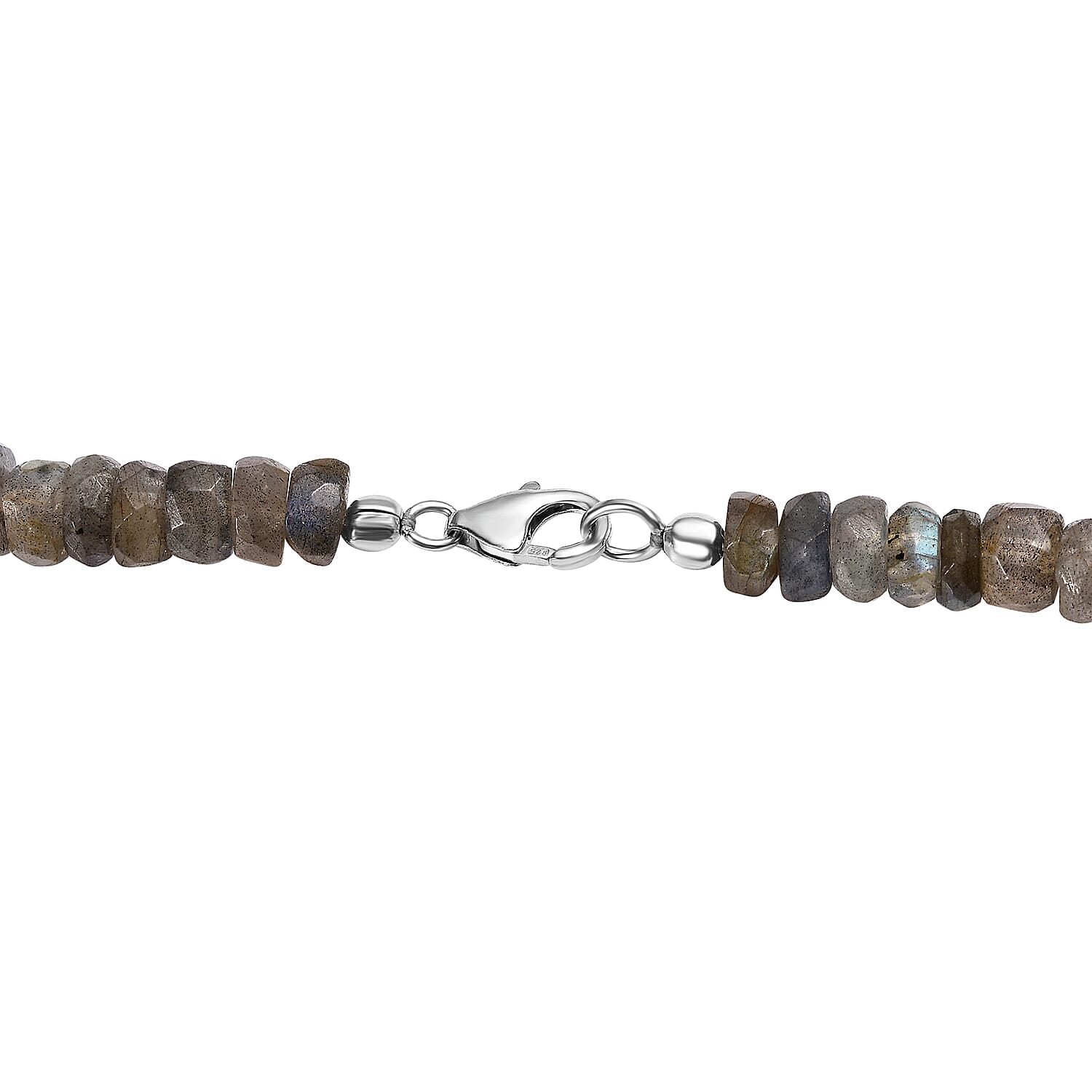 AAA Malagasy Labradorite Necklace (Size - 30)  Sterling Silver 600.00 ct