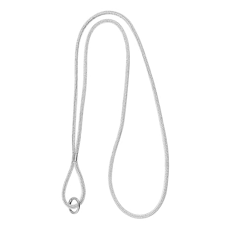 Universal Hanging Neck Phone Strap Decorated with Rhinestones (1.5 m) - White