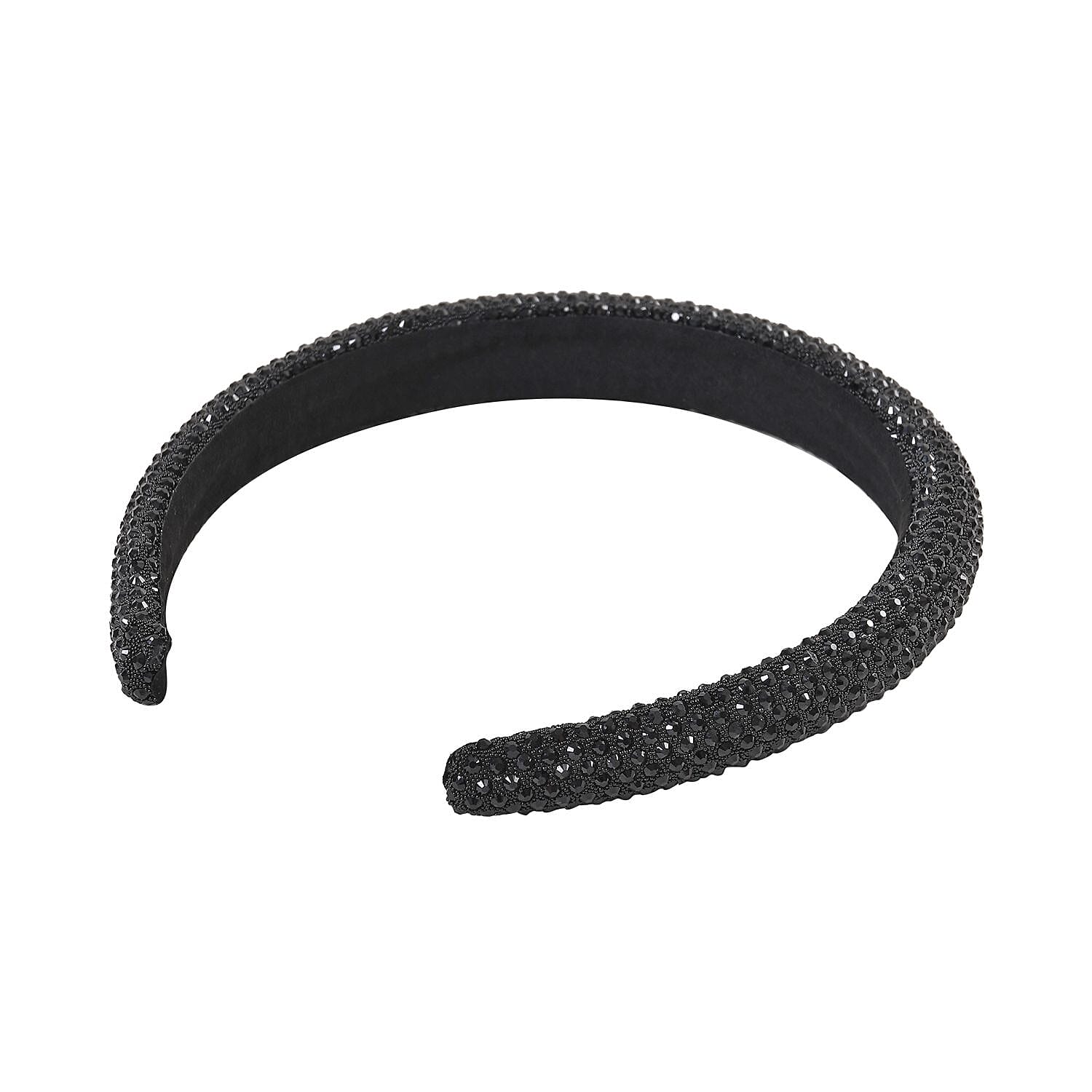 Set of 4 Sparkling Rhinestone Headbands for Women - Black, Grey, AB - Green