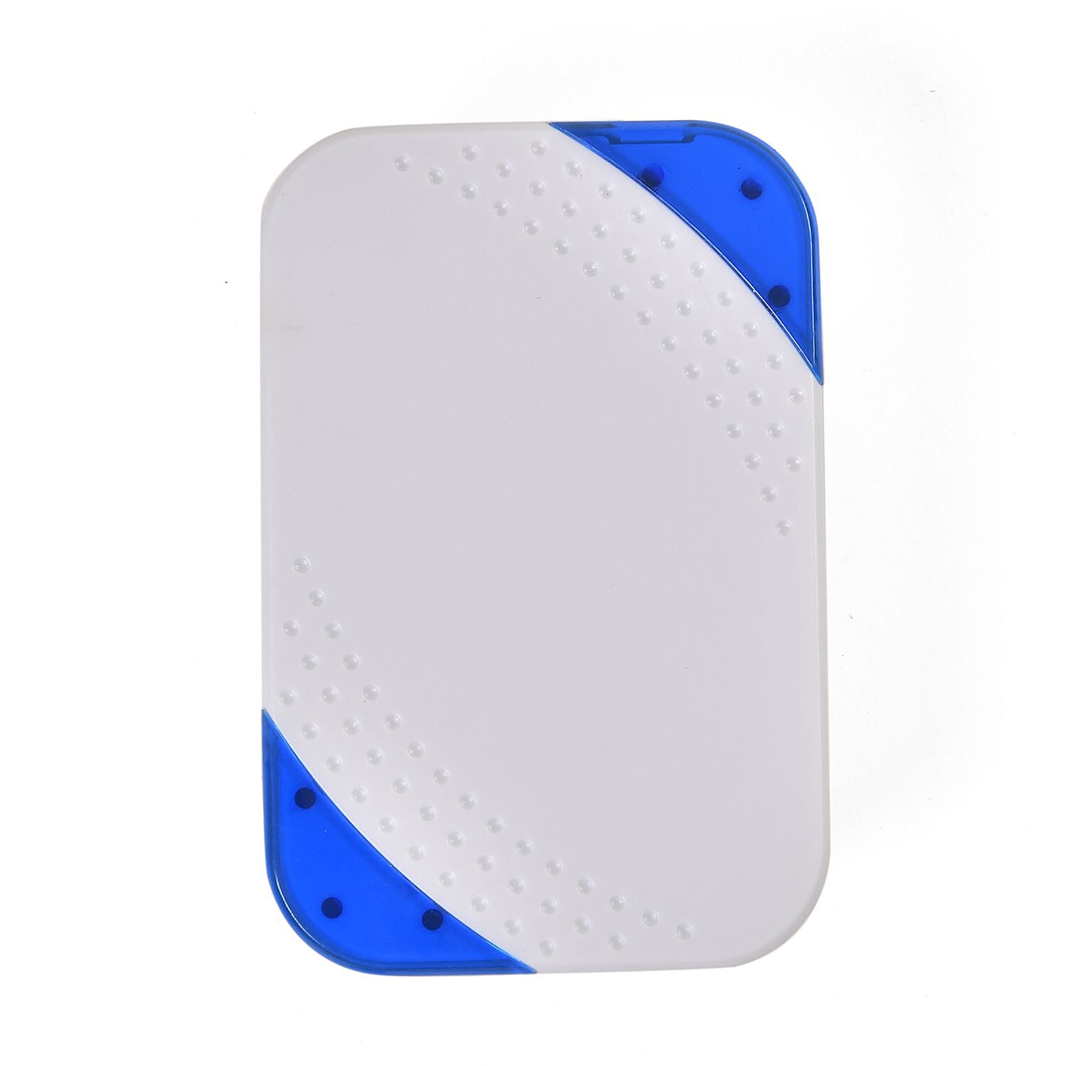 Battery-operated Wireless Doorbell with Remote Control (100 mts) - White & Blue