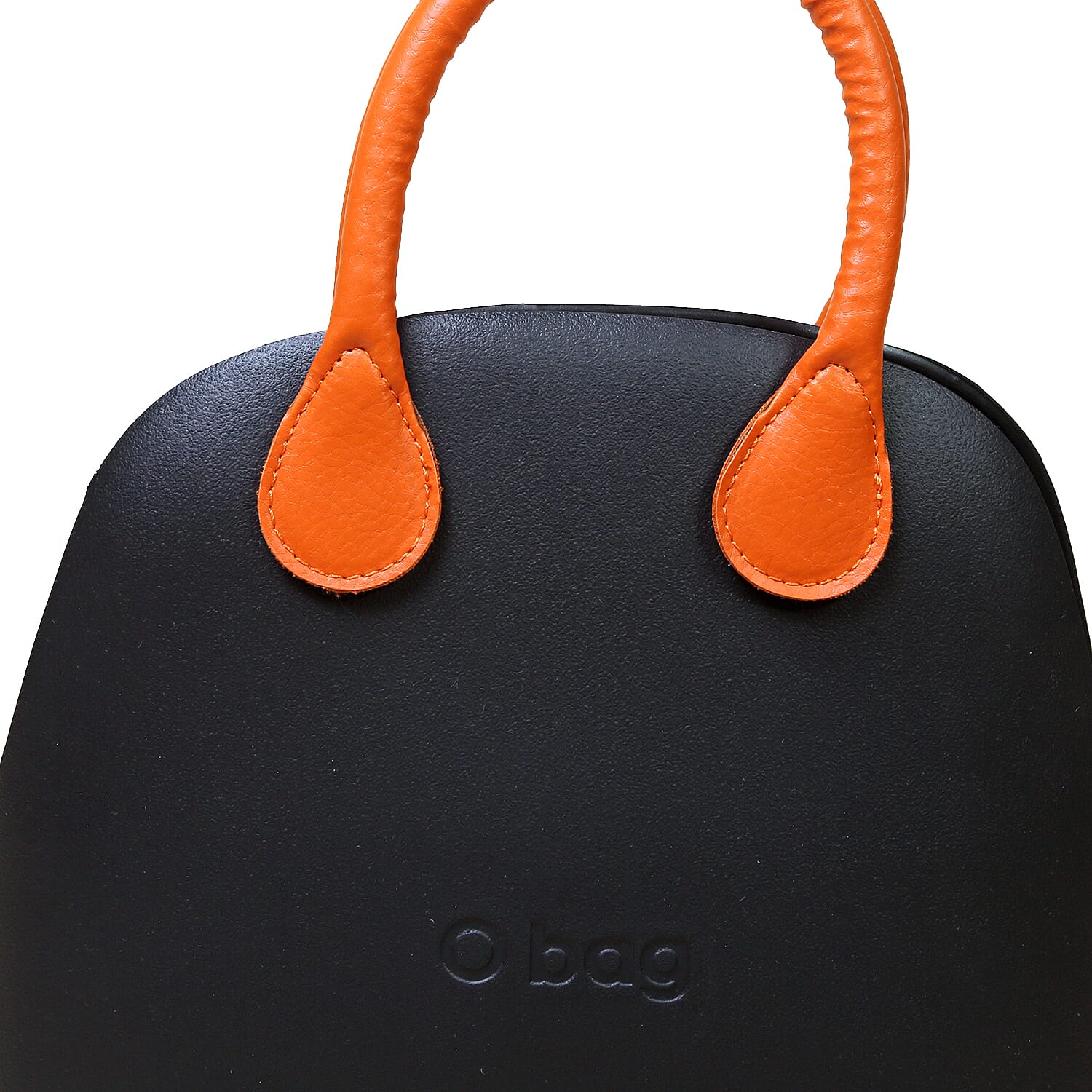 Italian O FIFTY Handbag with Small Handle (Size 38x30x13cm) - Black & Orange