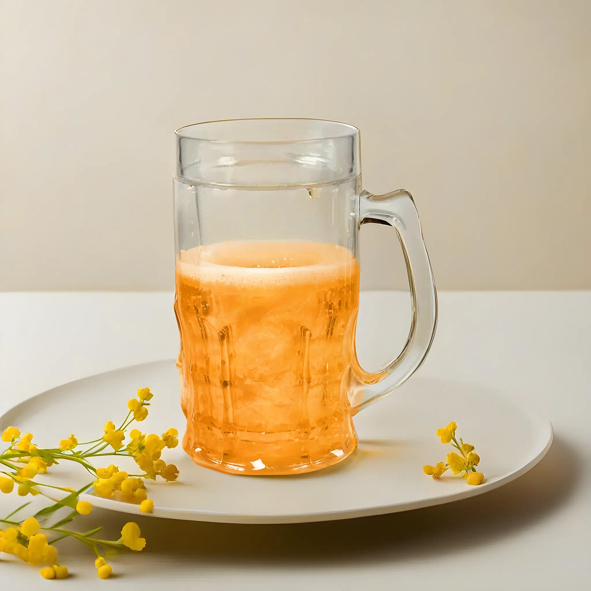 Simulation Beer Mug Craft (450ml) - Transparent