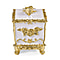 3-D Rose ThemedStorage Box - White & Gold