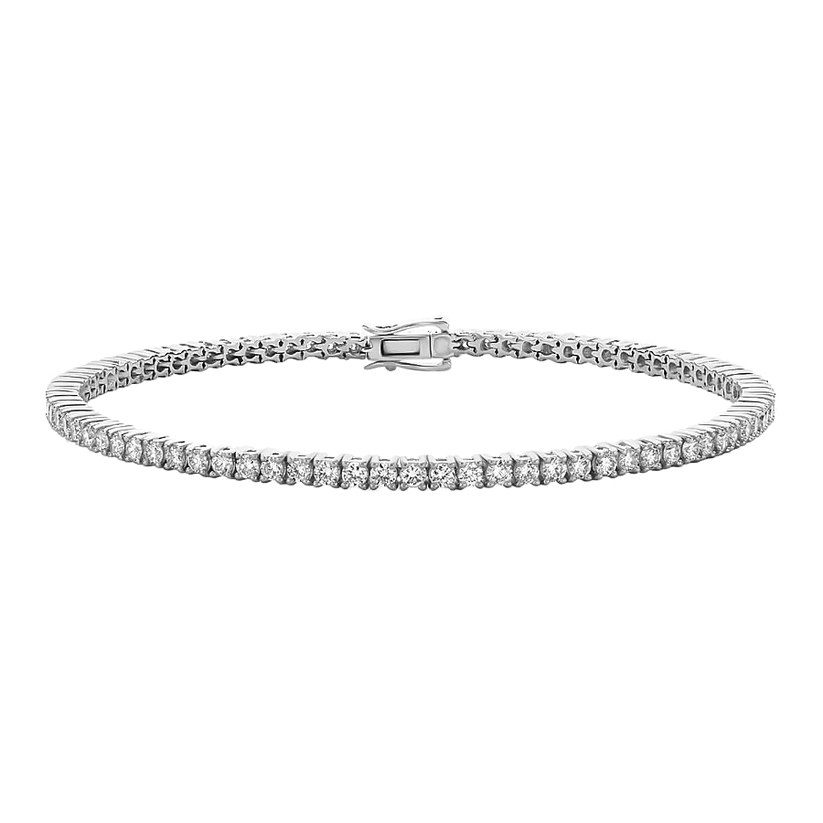 TJC Launch Luxuriant Diamond -18K W Gold Certified Lab Grown Diamond (VS-E-F) Bracelet (Size - 7.5) 3.00 Ct.
