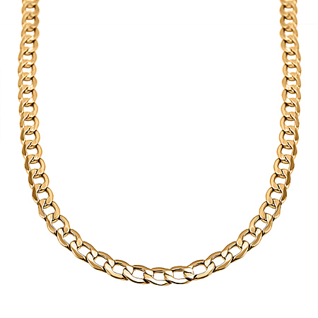 Italian Made Closeout Deal - 9K Yellow Gold Curb Necklace (Size - 20), Gold Wt. 6.70 Gms