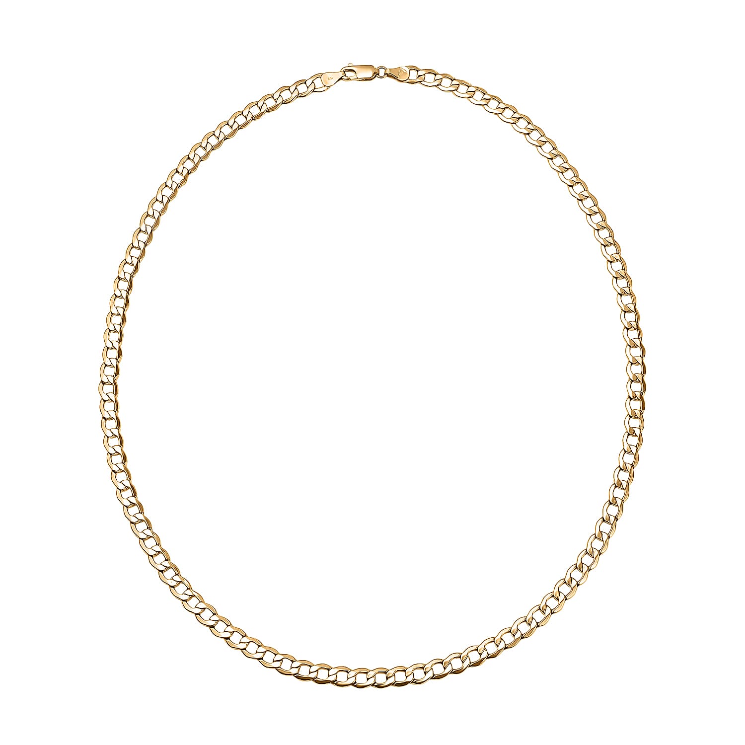 Italian Made Closeout Deal - 9K Yellow Gold Curb Necklace (Size - 20), Gold Wt. 6.70 Gms
