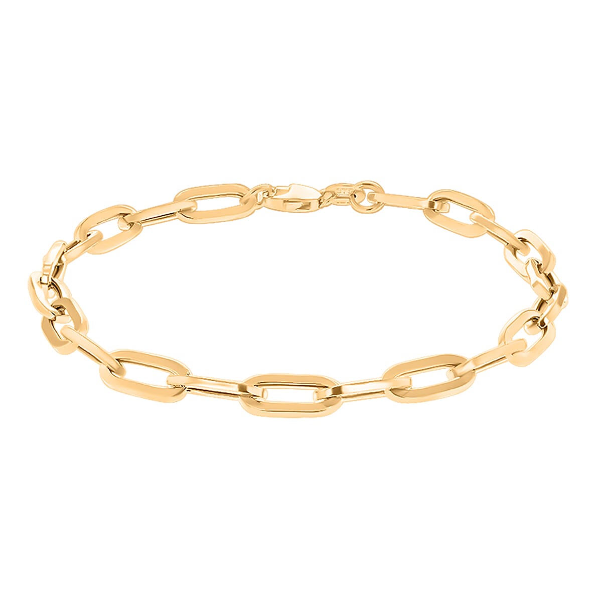 Hatton Garden Closeout - 9K Yellow Gold Paper Clip Bracelet (Size - 7.5), Gold Wt 3.70 Gms