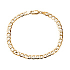 Italian Made Closeout Deal - 9K Yellow Gold Curb Bracelet (Size - 8.5)