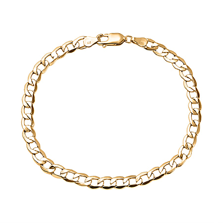 Hatton Garden Closeout - 9K Yellow Gold Curb Bracelet (Size - 8.5)