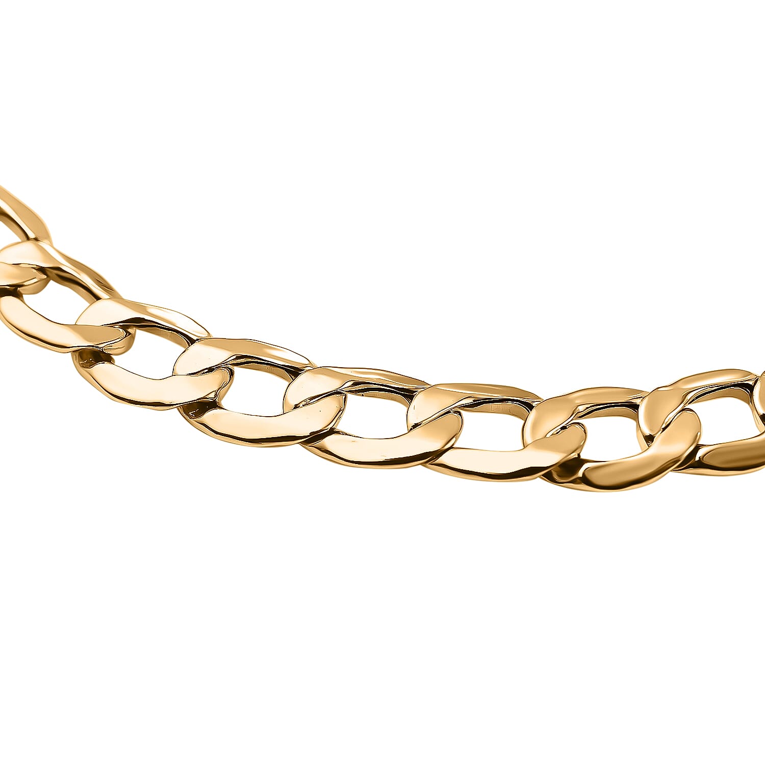 Hatton Garden Closeout - 9K Yellow Gold Hollow Curb Bracelet (Size 8.5) with Lobster Clasp