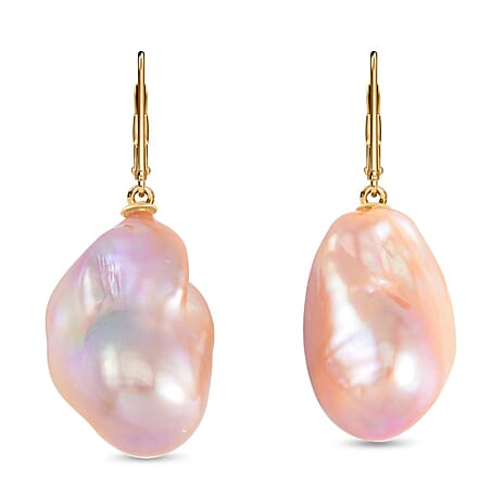 5th Avenue Closeout Multi Colour Baroque Pearl Earrings in Gold Overlay Sterling Silver 5th Avenue Closeout Multi Colour Baroque Pearl Earrings in Gold Overlay Sterling Silver