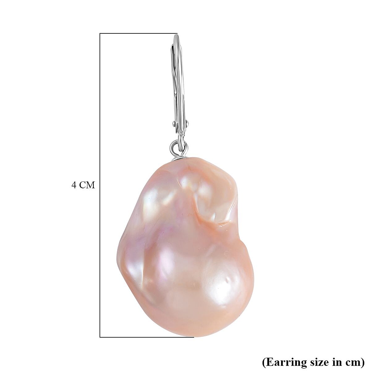 5th Avenue Closeout Multi Colour Baroque Pearl Earrings in Platinum Overlay Sterling Silver
