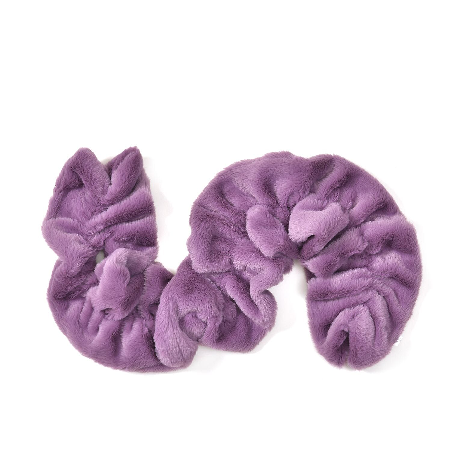 Closeout Deal - New Arrival Elastic Faux Fur Scarf - Purple