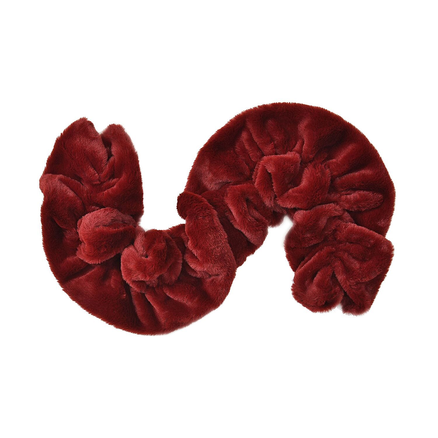 Closeout Deal - New Arrival Faux Fur Scarf (Size- One Size, 92x15cm) - Dark Red