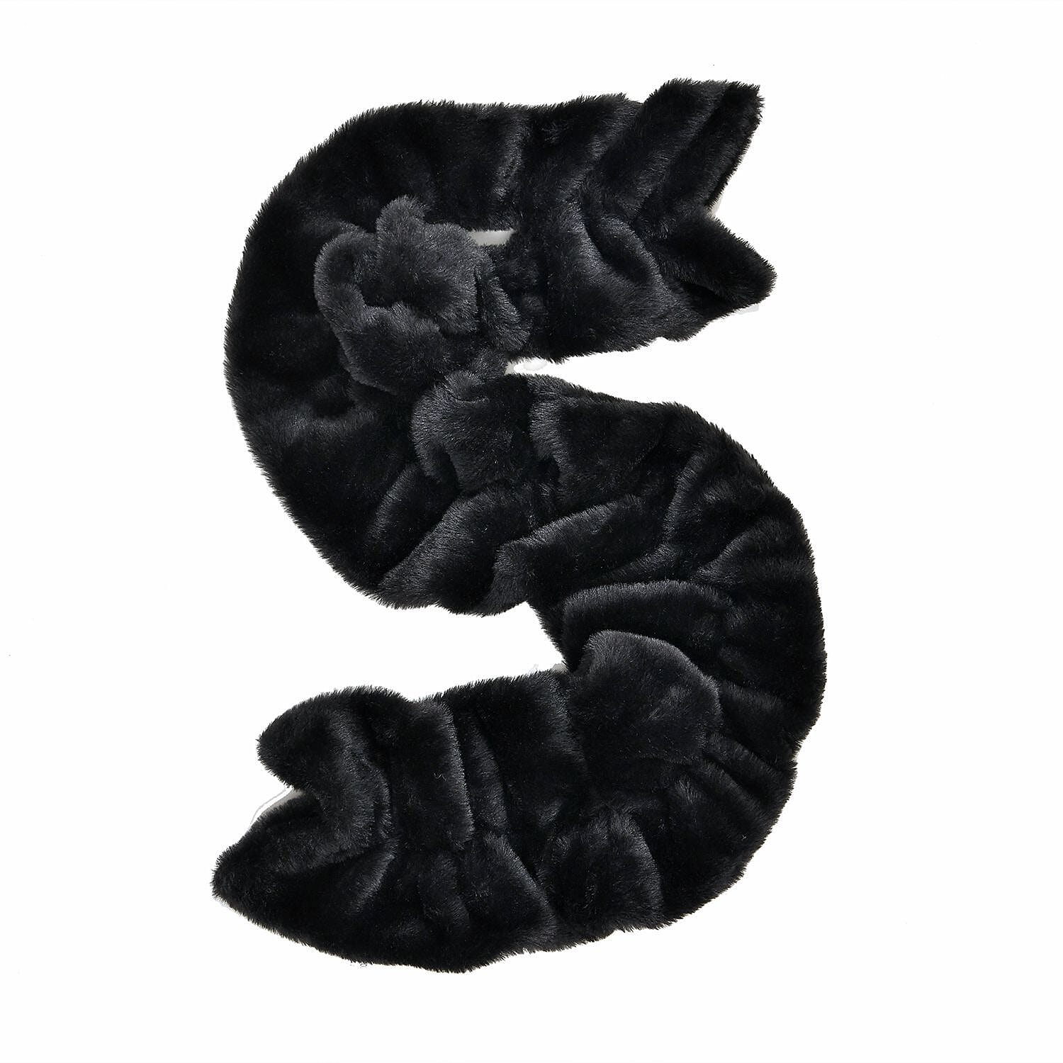 Closeout Deal - New Arrival Faux Fur Scarf (Size- One Size, 92x15cm) - Black