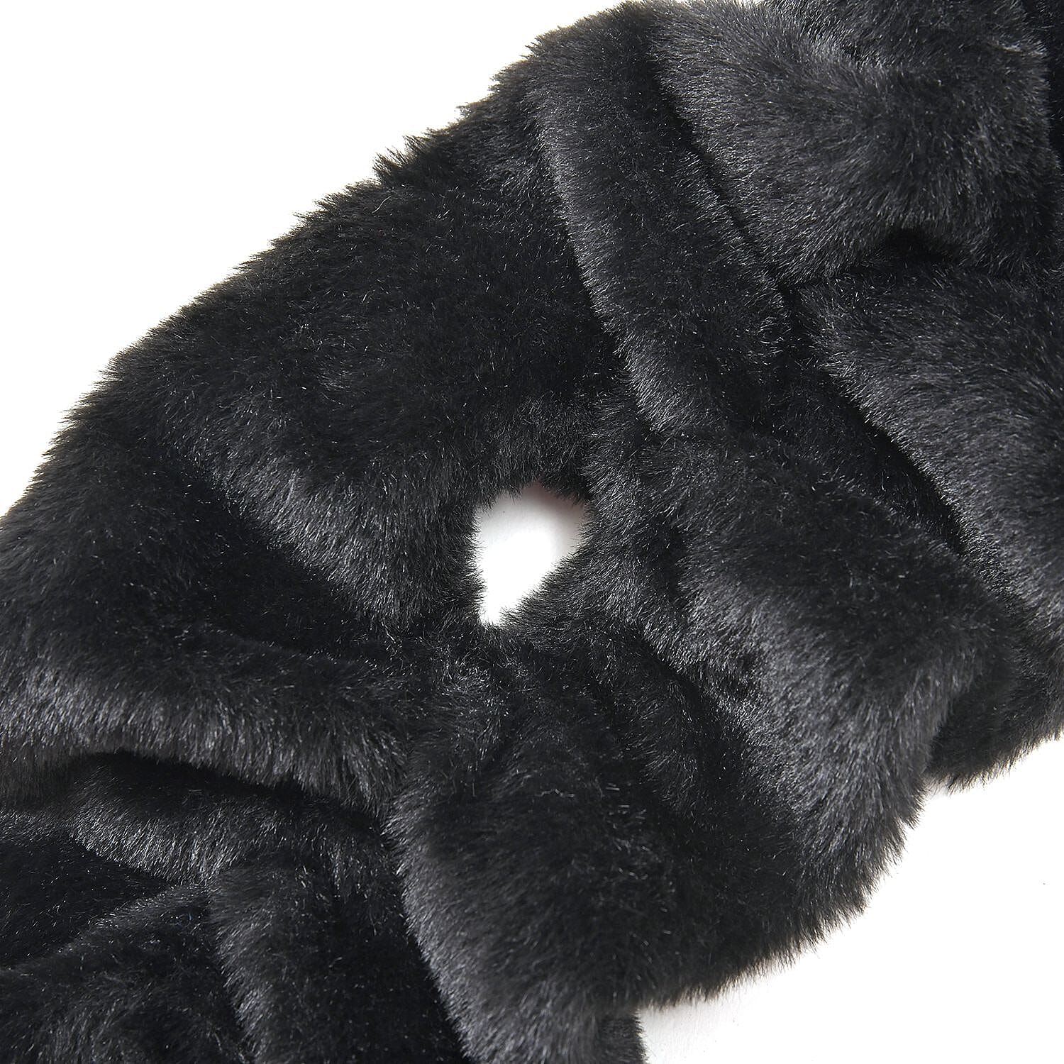 Closeout Deal - New Arrival Faux Fur Scarf (Size- One Size, 92x15cm) - Black