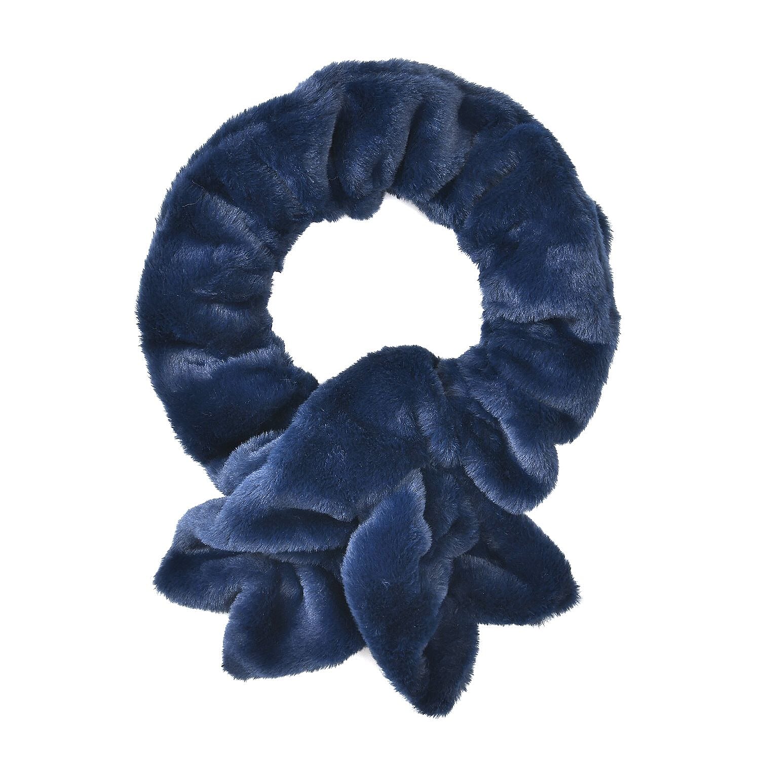 Closeout Deal - New Arrival Faux Fur Scarf (Size- One Size, 92x15cm) - Dark Blue