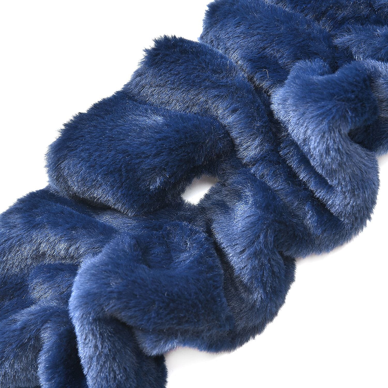 Closeout Deal - New Arrival Faux Fur Scarf (Size- One Size, 92x15cm) - Dark Blue