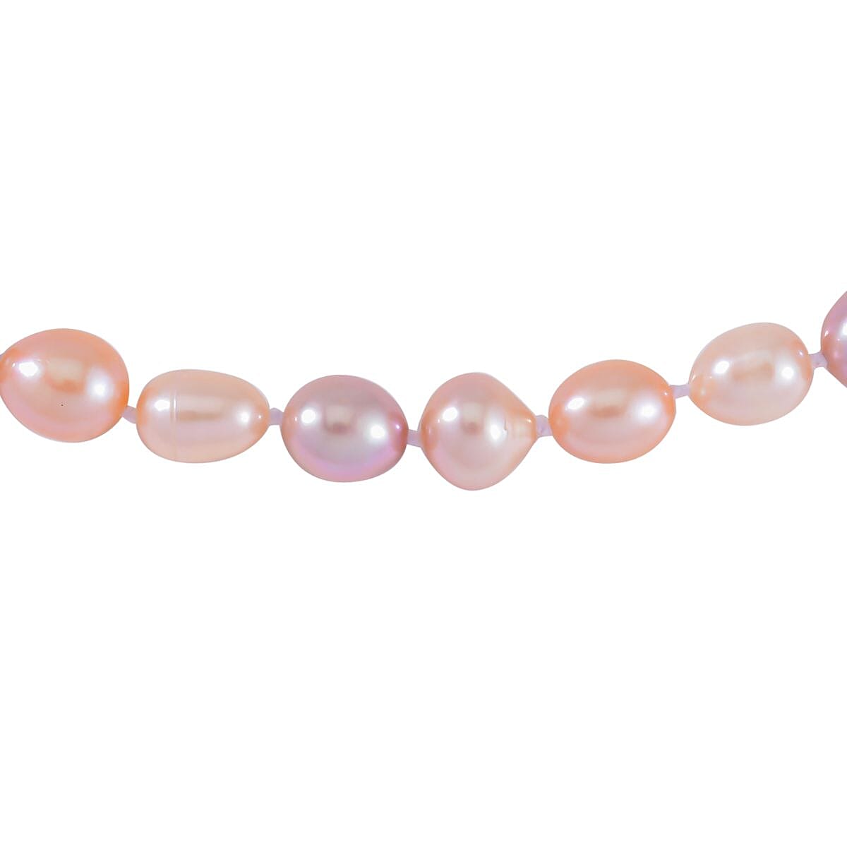 Multi Colour Fresh Water Pearl Necklace (Size - 20) in Yellow Gold Overlay Sterling Silver with Magnetic Lock