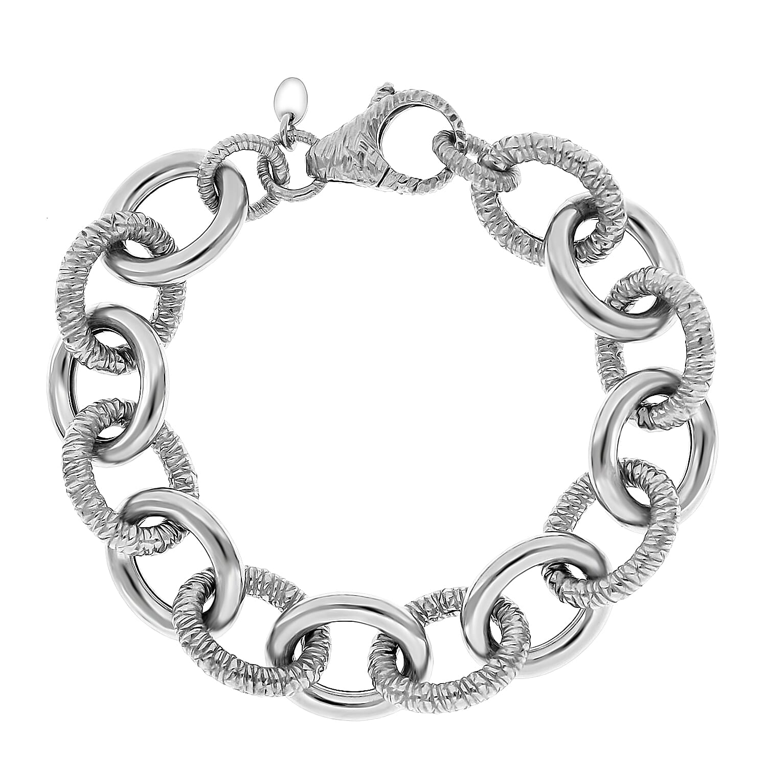La Bella- Italian Fine Jewellery - Sterling Silver Bracelet (Size - 7.5), Silver Wt. 29 Gms