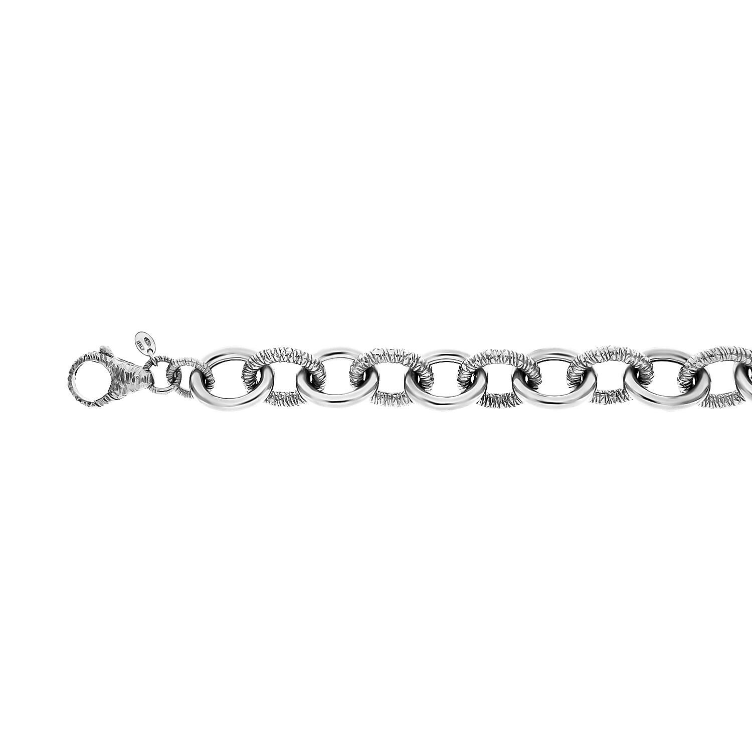 La Bella- Italian Fine Jewellery - Sterling Silver Bracelet (Size - 7.5), Silver Wt. 29 Gms