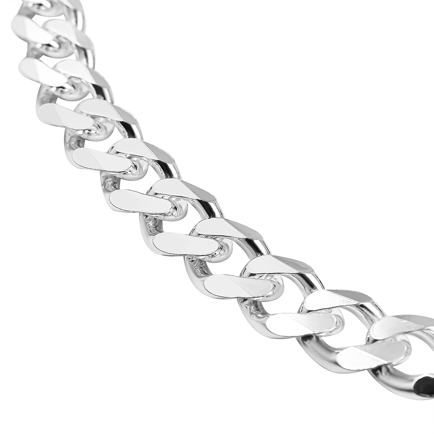 Hatton Garden Close Out - Sterling Silver Curb Necklace (Size - 20), Silver Wt. 95 Gms