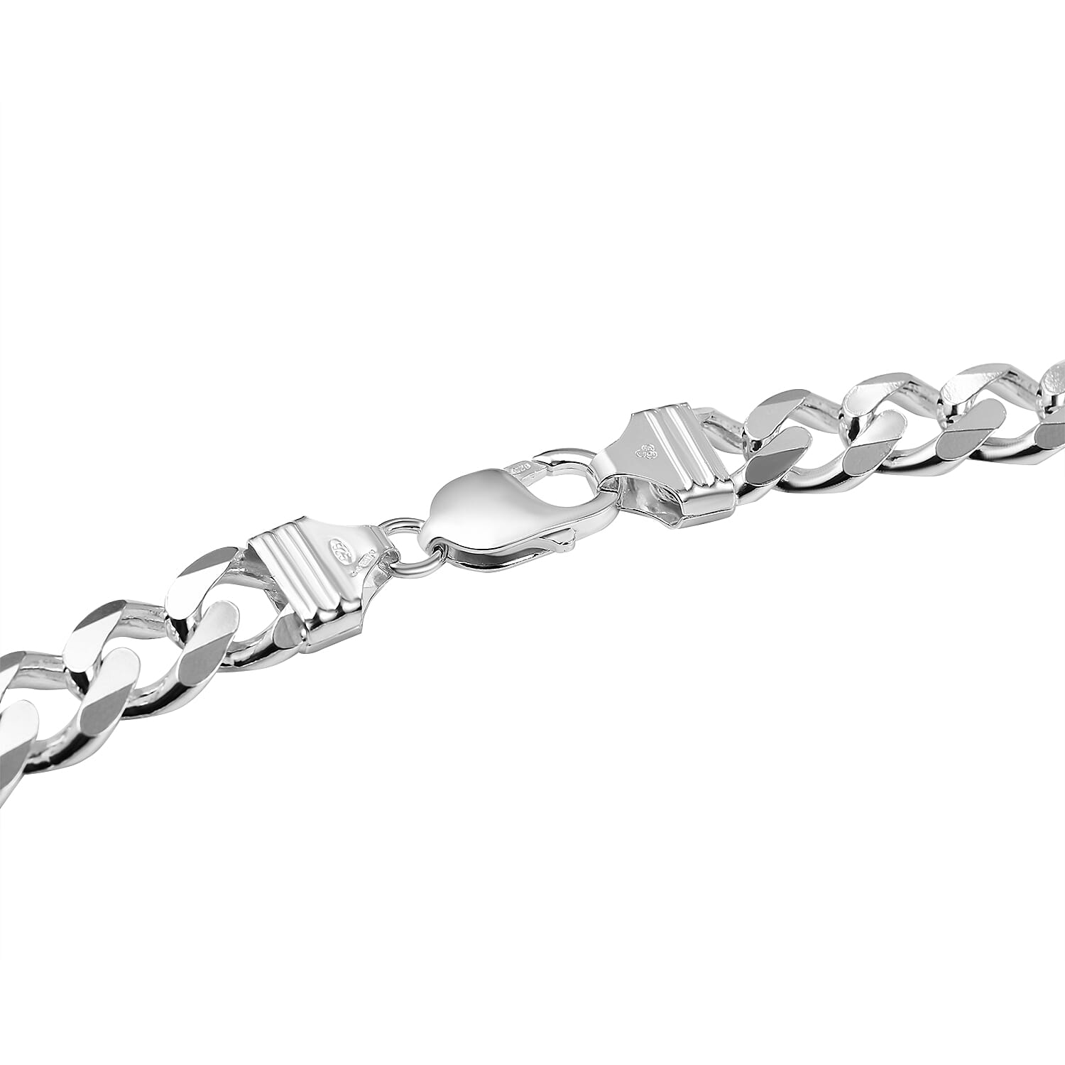 Hatton Garden Close Out - Sterling Silver Curb Necklace (Size - 20), Silver Wt. 95 Gms