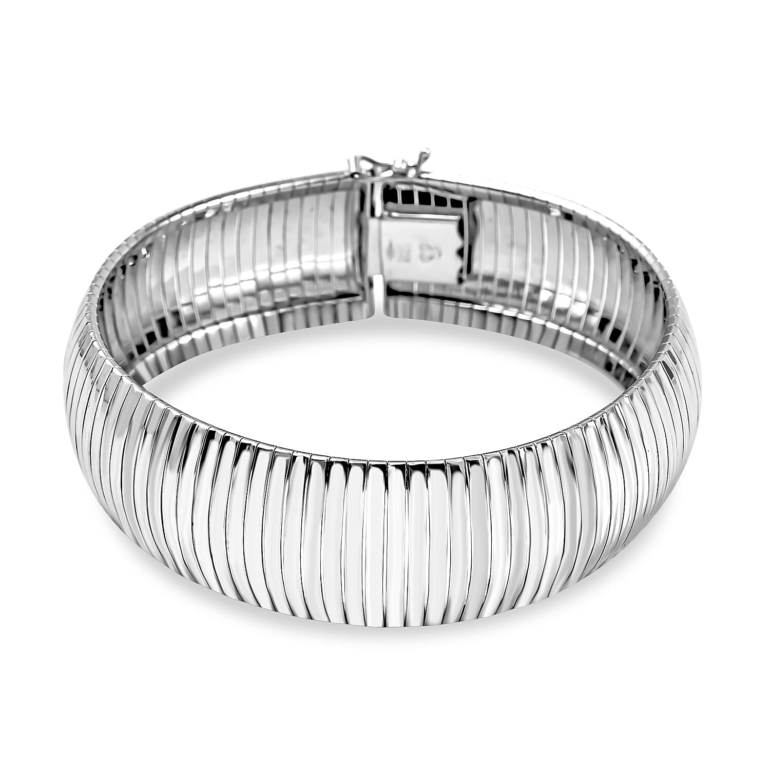 Italian Handmade - Sterling Silver Cleopatra Bracelet (Size - 7.5), 30.50 GM