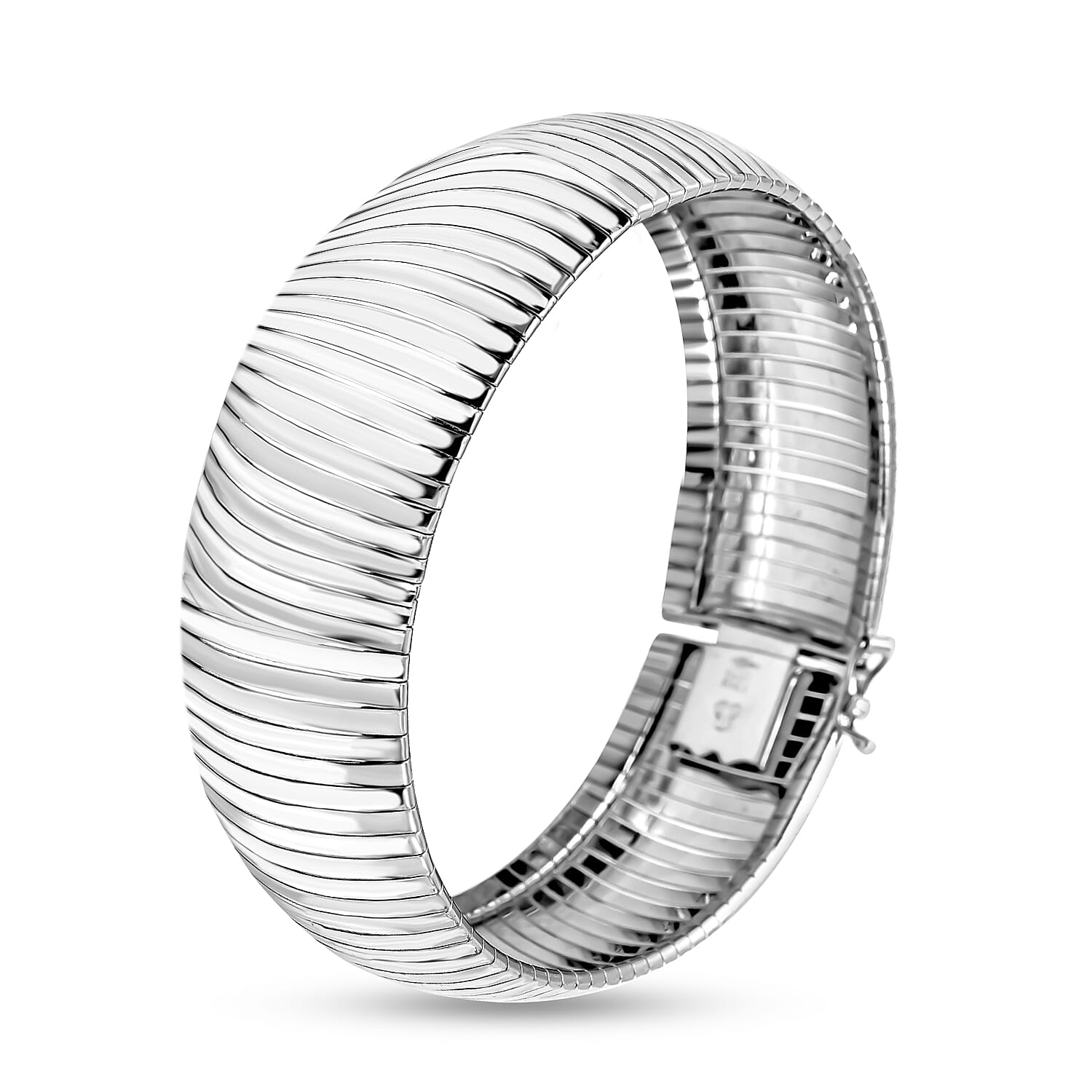 Italian Handmade - Sterling Silver Cleopatra Bracelet (Size - 7.5), 30.50 GM