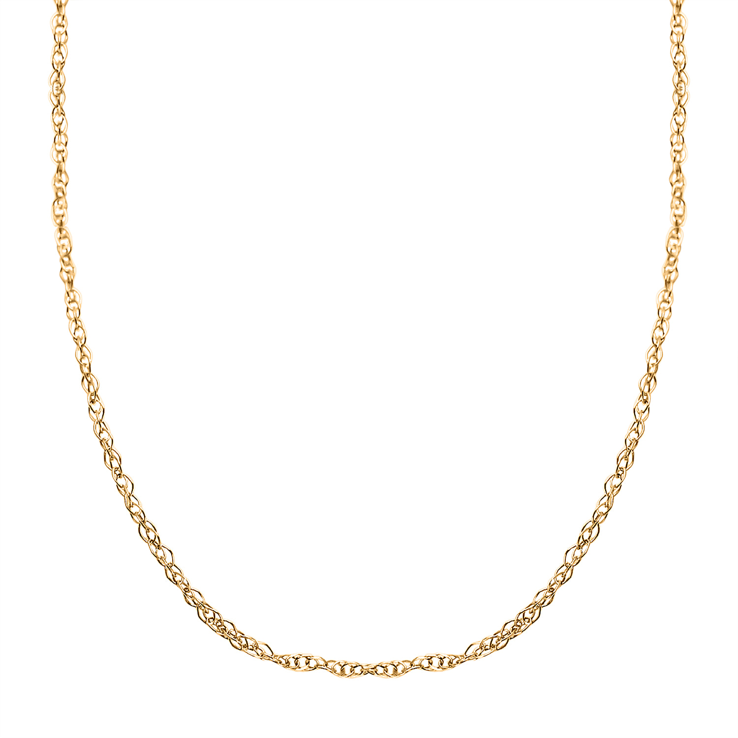 9K Yellow Gold  Prince of Wales Chain (Size - 18)