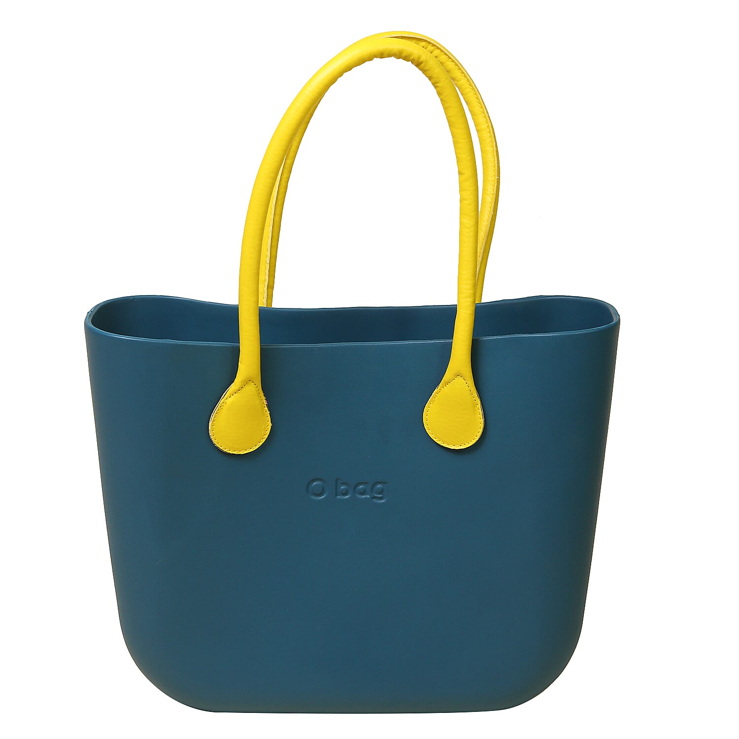 Italian O Handbag with Shoulder Strap (Size:30x31x10Cm) - Blue & Yellow