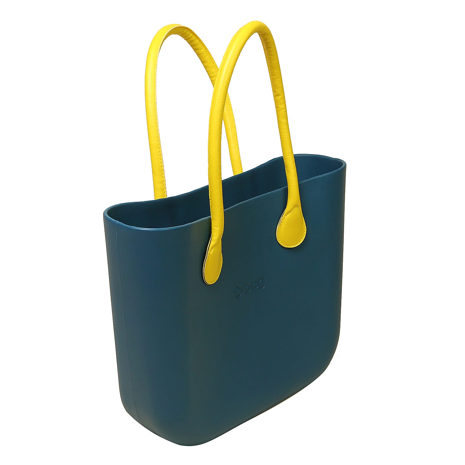 Italian O Handbag with Shoulder Strap (Size:30x31x10Cm) - Blue & Yellow