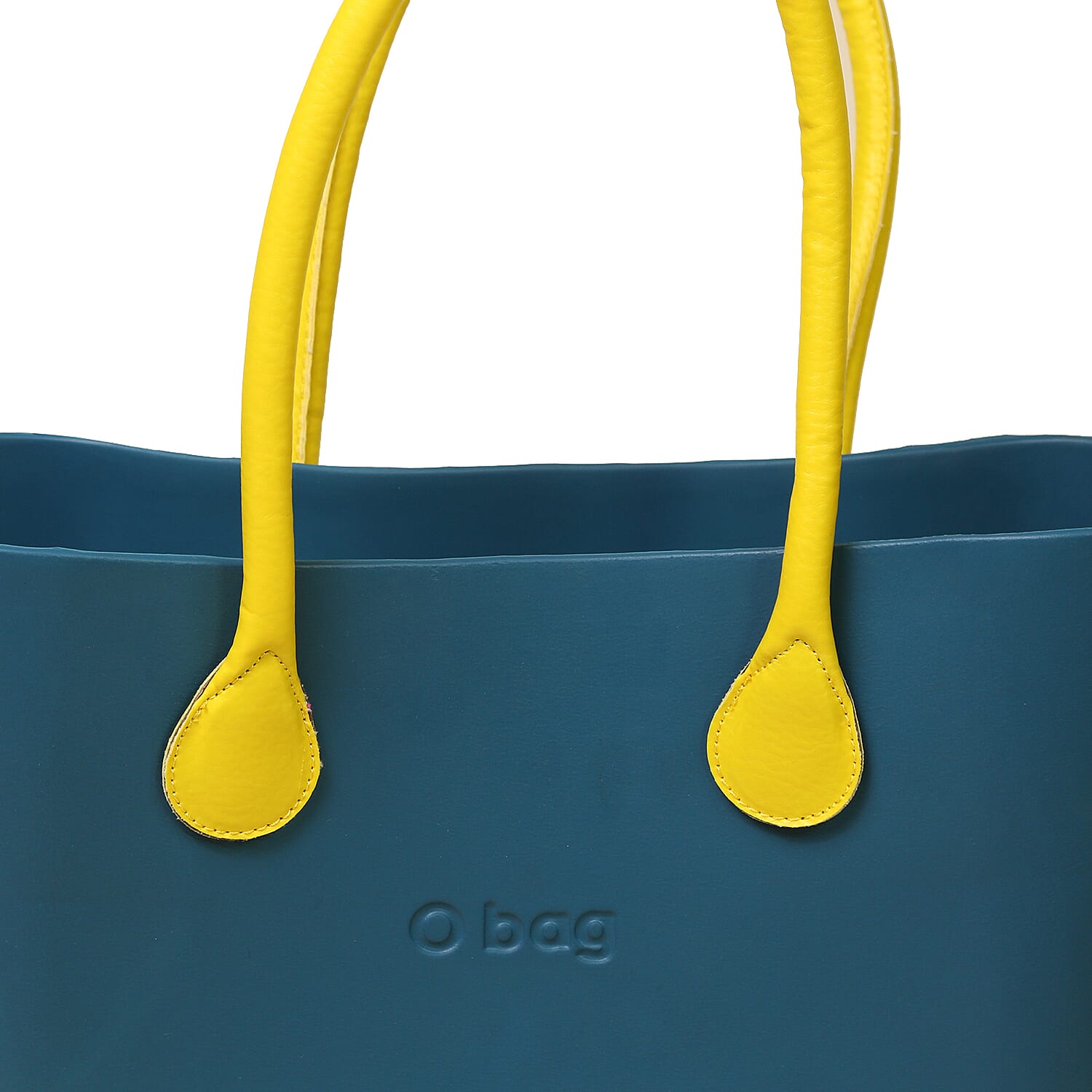Italian O Handbag with Shoulder Strap (Size:30x31x10Cm) - Blue & Yellow
